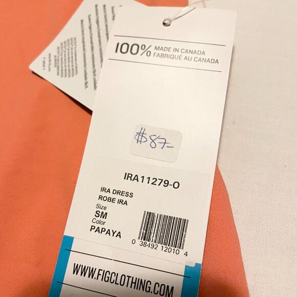 Fig Clothing Ocean Dress Papaya Womens Small - Picture 4 of 16